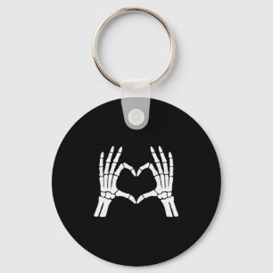 Skeleton Hands Heart Shirt Men Women Kids Hallowee Key Ring