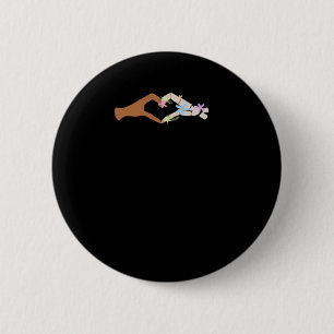 Skeleton Hands Heart Show Basic 6 Cm Round Badge