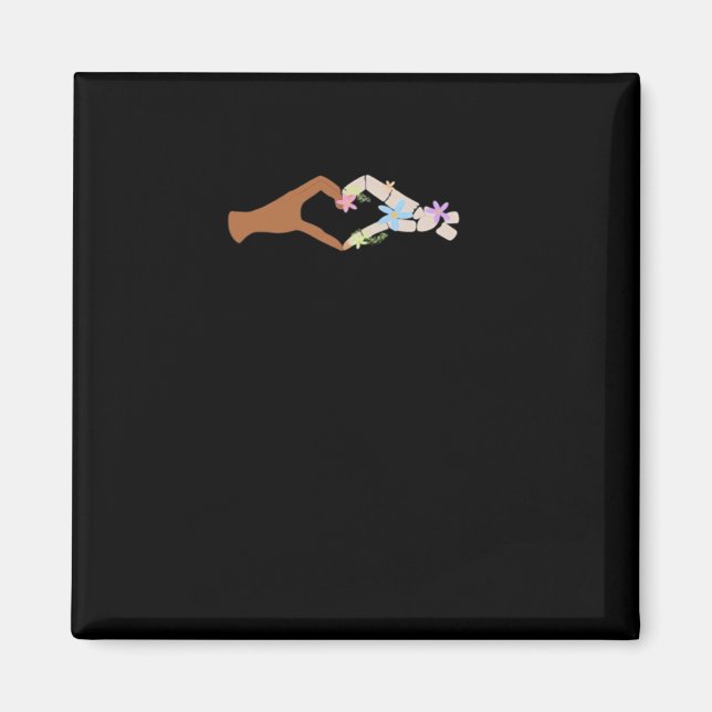 Skeleton Hands Heart Show Basic Magnet (Front)