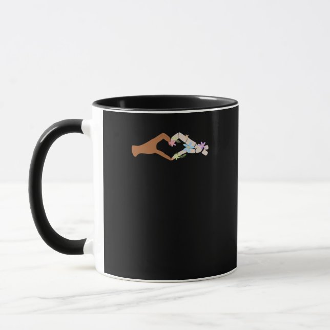 Skeleton Hands Heart Show Basic Mug (Left)