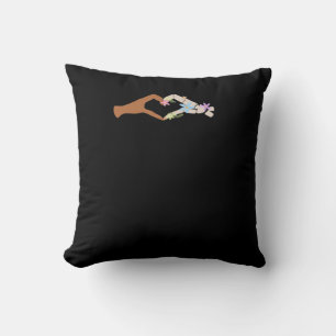 Skeleton Hands Heart Show Clean Graphic Mood Cushion