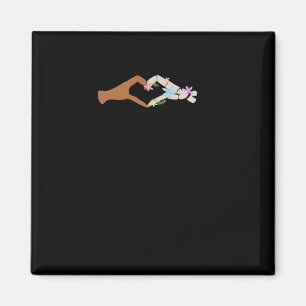 Skeleton Hands Heart Show Clean Graphic Mood Magnet