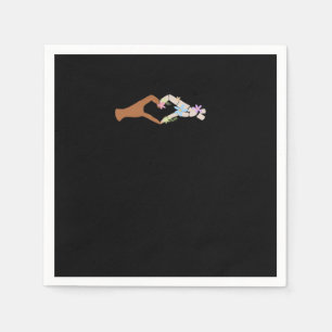 Skeleton Hands Heart Show Clean Graphic Mood Napkin