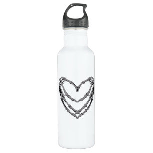 Skeleton Hands Heart Sign Retro Halloween Costume  710 Ml Water Bottle