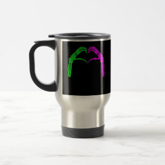 Skeleton Hands Heart Sign Retro Halloween Costume  Travel Mug