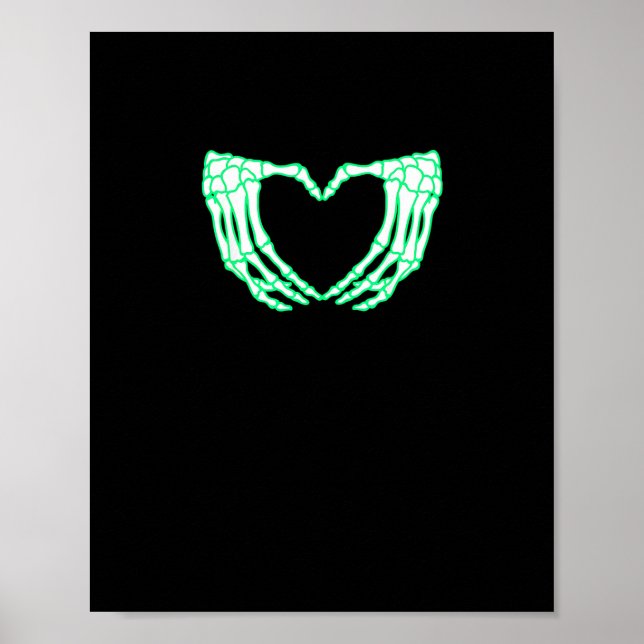 Skeleton Hands, Heart, Xray Halloween Costume Poster (Front)