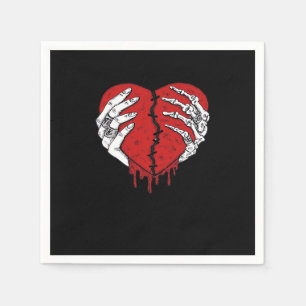 Skeleton Hands Hearts Classic Trending Style Napkin