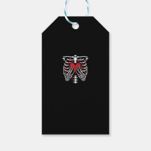 Skeleton Hands Holding Heart Halloween Costume Fun Gift Tags