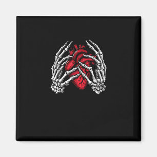 Skeleton Hands Holding Heart Halloween Costume Magnet
