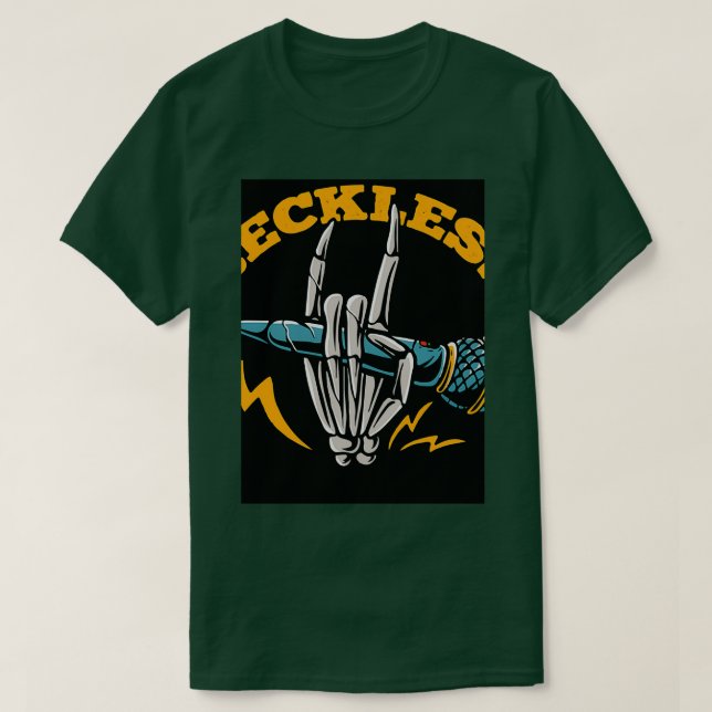 Skeleton hands holding microphone T-Shirt (Design Front)