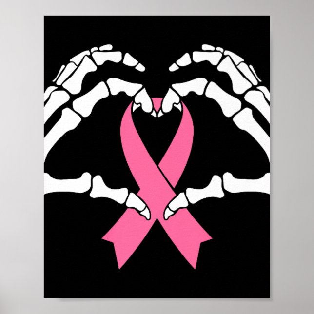 Skeleton Hands Holding Ribbon Halloween Costume Ha Poster (Front)