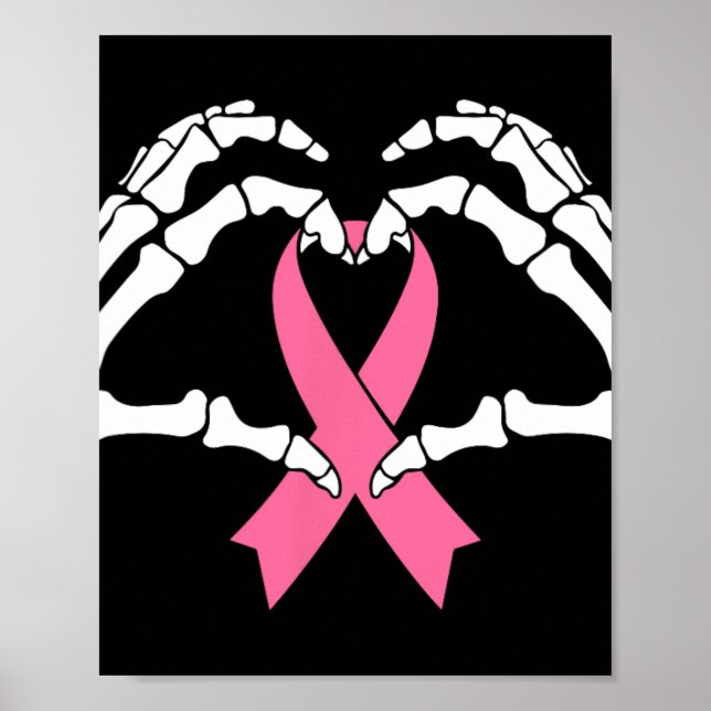 Skeleton Hands Holding Ribbon Halloween Costume Ha Poster (Front)