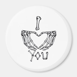 Skeleton Hands Making A Heart  Magnet