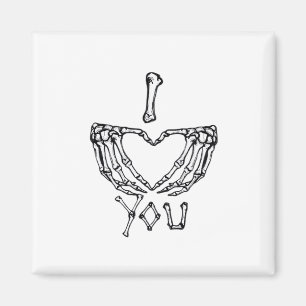 Skeleton Hands Making A Heart  Magnet