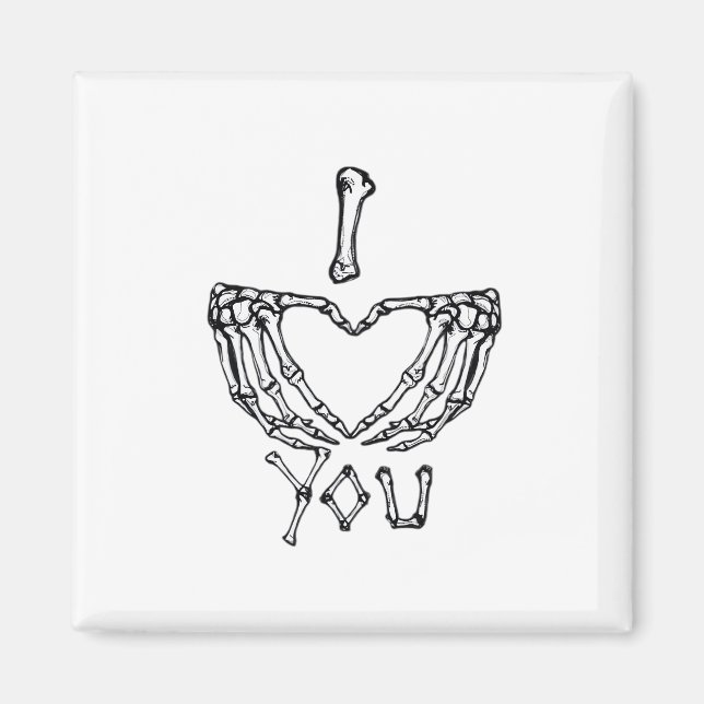 Skeleton Hands Making A Heart  Magnet (Front)