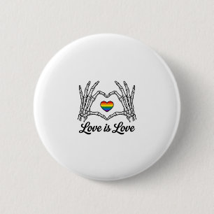 Skeleton Hands Rainbow Heart Love Is Love Shirt_1 6 Cm Round Badge