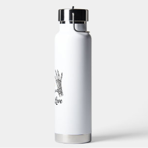 Skeleton Hands Rainbow Heart Love Is Love Shirt_1 Water Bottle