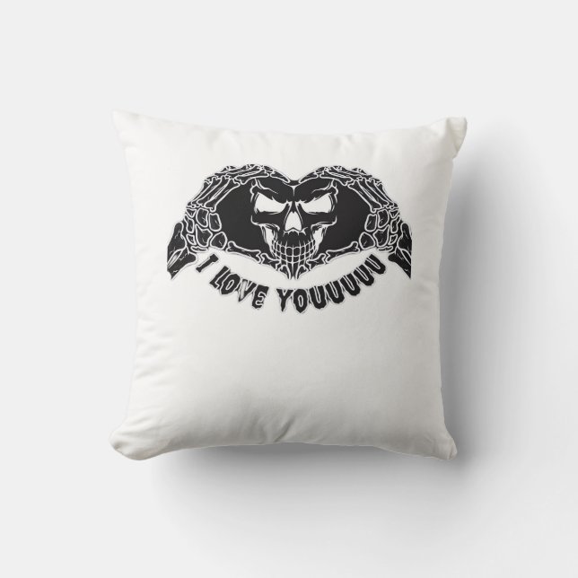 Skeleton Hands Skull, Halloween Design For Backgro Cushion (Front)