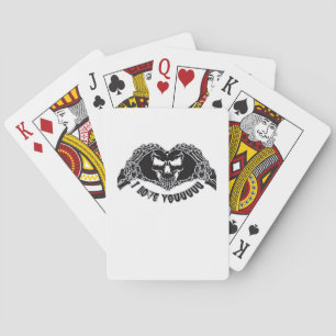 Skeleton Hands Skull, Halloween Design For Backgro Playing Cards