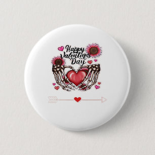 Skeleton Hands Valentines Day Classic 6 Cm Round Badge
