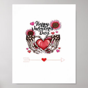 Skeleton Hands Valentines Day Classic Poster