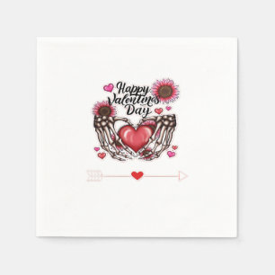 Skeleton Hands Valentines Day Classic Style Napkin