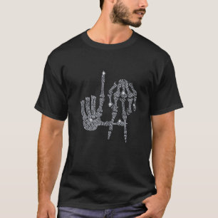 Skeleton Hands With La Rhinestone For Halloween T-Shirt