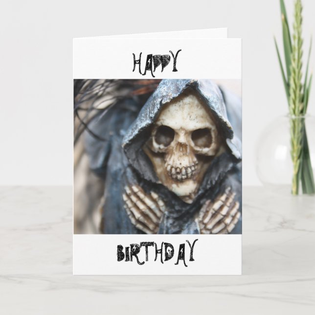 Skeleton Happy Birthday Card (Front)