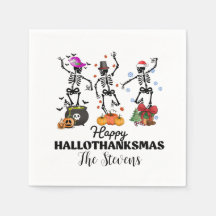 Skeleton Happy Hallothanksmas 