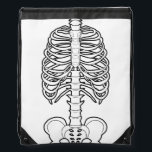 Skeleton Haunted Halloween Drawstring Bag<br><div class="desc">Skeleton illustration. Style Halloween. Art by José Ricardo</div>