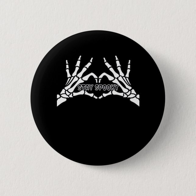 Skeleton Heart And Hands Classic Design  6 Cm Round Badge (Front)