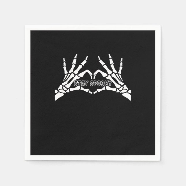 Skeleton Heart And Hands Classic Design  Napkin (Front)