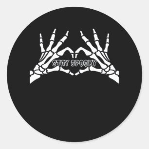 Skeleton Heart And Hands Classic Design  Round Sticker
