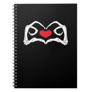Skeleton Heart And Hands Funny Creative Style Notebook