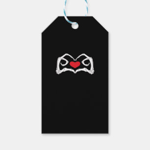 Skeleton Heart And Hands Funny Gift Tags