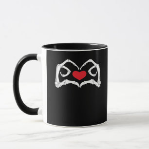 Skeleton Heart And Hands Funny  Mug