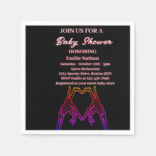 Skeleton Heart Baby Shower  Napkin