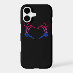 Skeleton Heart Bisexual Lgbt-Q Pride Skull Hand