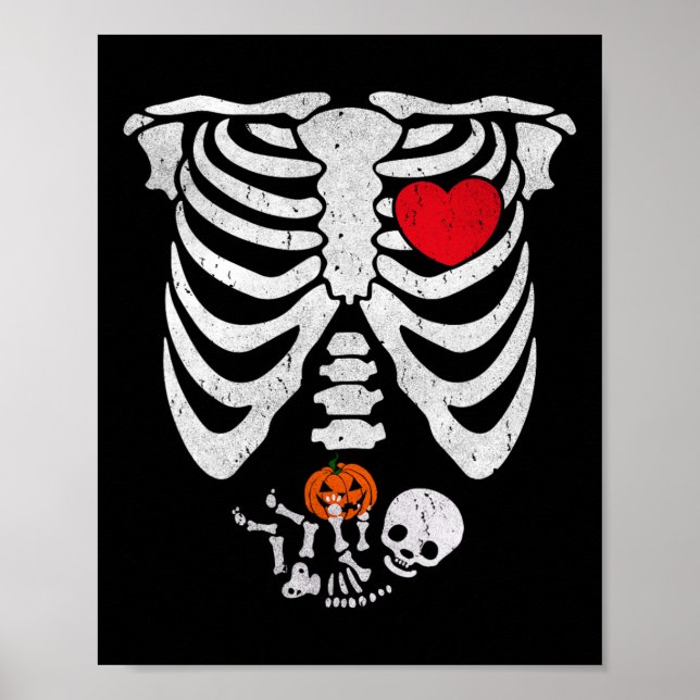 Skeleton Heart Halloween Costumes By  Poster (Front)