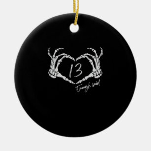 Skeleton Heart Hand Minimal Classic Design Ceramic Tree Decoration