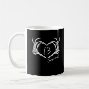 Skeleton Heart Hand Minimal Classic Design Coffee Mug