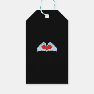 Skeleton Heart Hands Classic & Basic Halloween Gift Tags