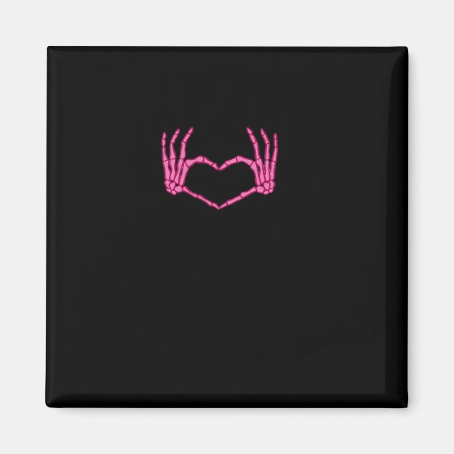 Skeleton Heart Hands Classic Magnet (Front)
