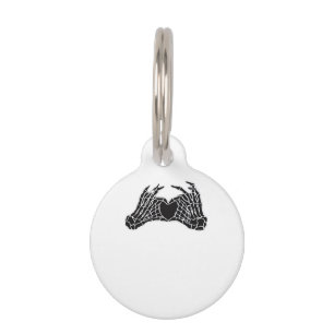 Skeleton Heart Hands - Classic Pet Tag