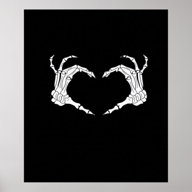 Skeleton Heart Hands Classic Poster (Front)