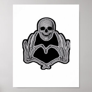 Skeleton Heart Hands  Classic Poster