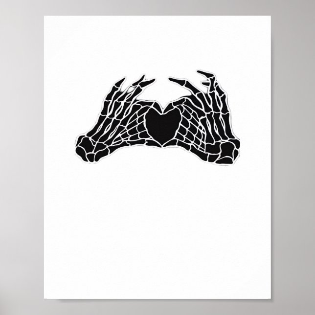 Skeleton Heart Hands - Classic Poster (Front)