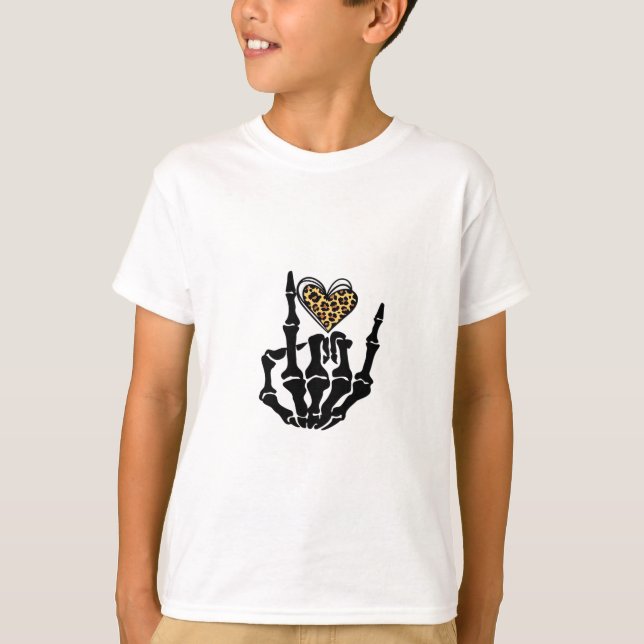 Skeleton Heart Hands Classic T-Shirt (Front)