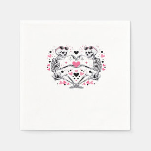 Skeleton Heart Hands Classic Viral Napkin