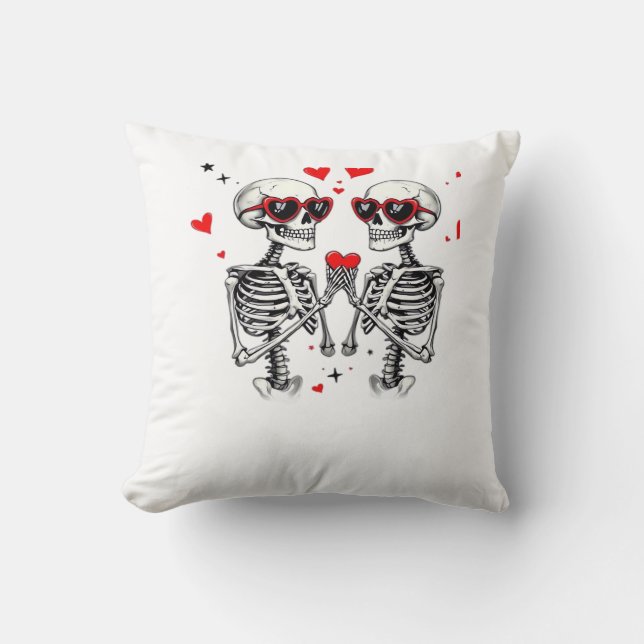 Skeleton Heart Hands For Trending Cushion (Front)